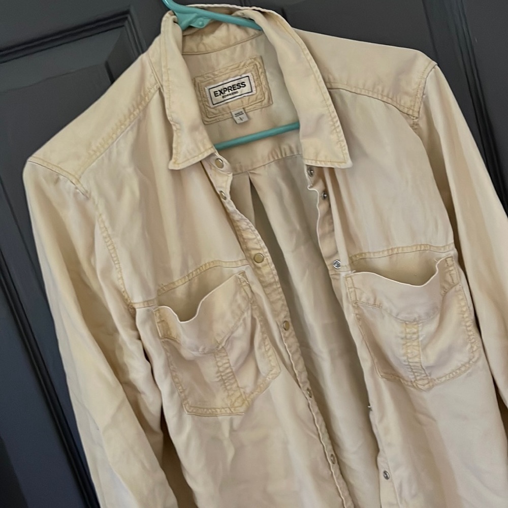 Express boyfriend button up blouse